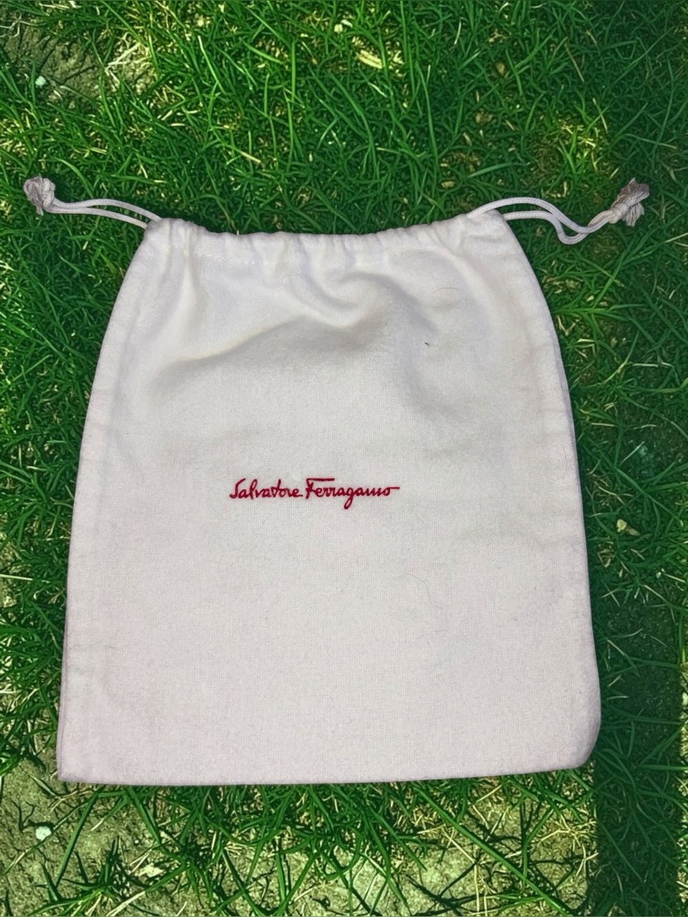 Salvatore Ferragamo Pink Drawstring Dust Bag
